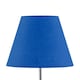 image 3 of Set of 2 Royal Blue Cotton 20cm Diameter Tapered Fabric Lamp Shades | Blue | Medium | 2