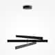 image 1 of Maytoni Origami Modern 3 Light Integrated LED Pendant Ceiling Light Black 4000K
