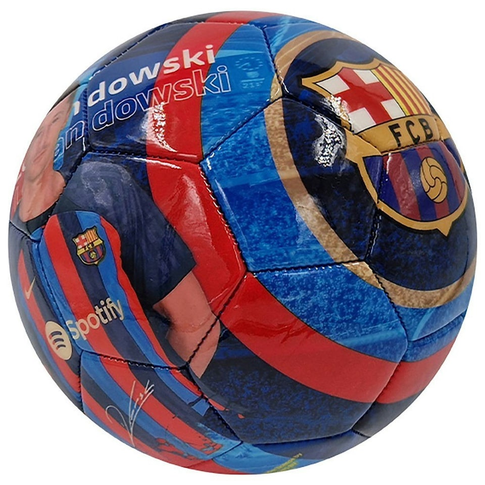 image 1 of FC Barcelona Robert Lewandowski Football - Blue/Red - 5