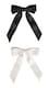 image 2 of Brushworks Satin Hair Bow Duo – Black & White