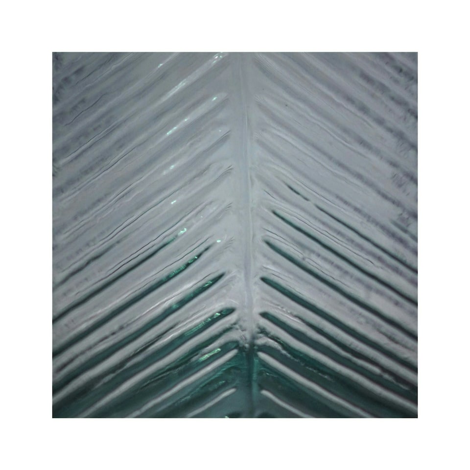 image 1 of Elm Embossed Candle Holder Green