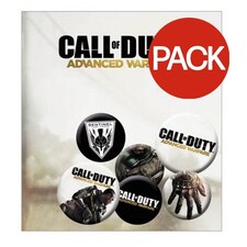 Call Of Duty Advanced Warfare Badge (Pack of 6) - White/Black - One Size