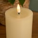 image 5 of 7.5cm x 15cm Cream Wax Melted Pool Effect Candle with Timer Function and Warm White LED