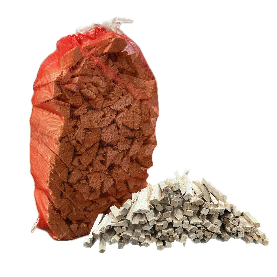 image 1 of 160L Netted Kiln Dried Kindling Sticks Wood - 10 Nets