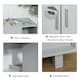 image 5 of PawHut Cat Litter Box Enclosure & House w/ Nightstand/End Table Design, Grey