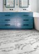image 4 of Floorpops Piazza Marble White Peel & Stick Double Width Floor Tiles, FP6161