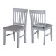 image 1 of Oxford Dining Chair (Pack of 2) - L51 x W45 x H90 cm - Grey/Grey Fabric Grey