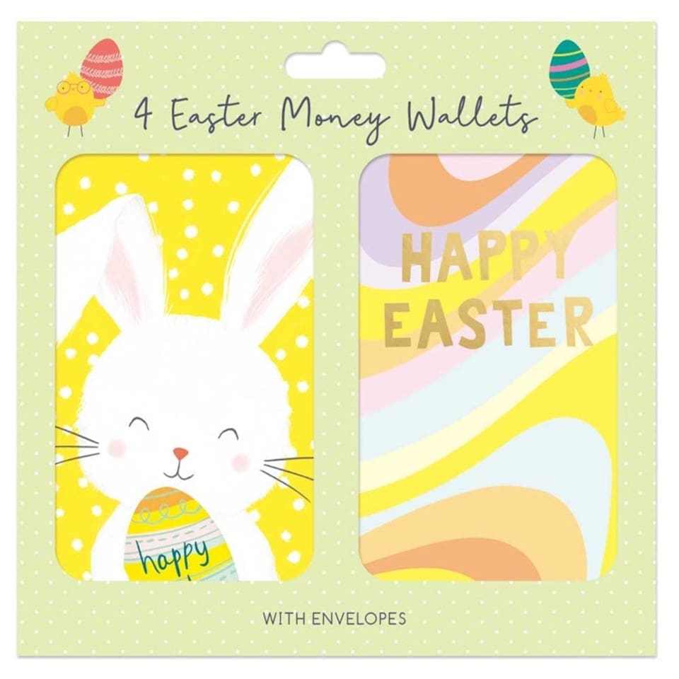 image 1 of Pack of 4 Easter Money Wallets With Envelopes