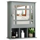 image 1 of COSTWAY Bathroom Wall Storage Cabinet Medicine Organizer Grey Grey