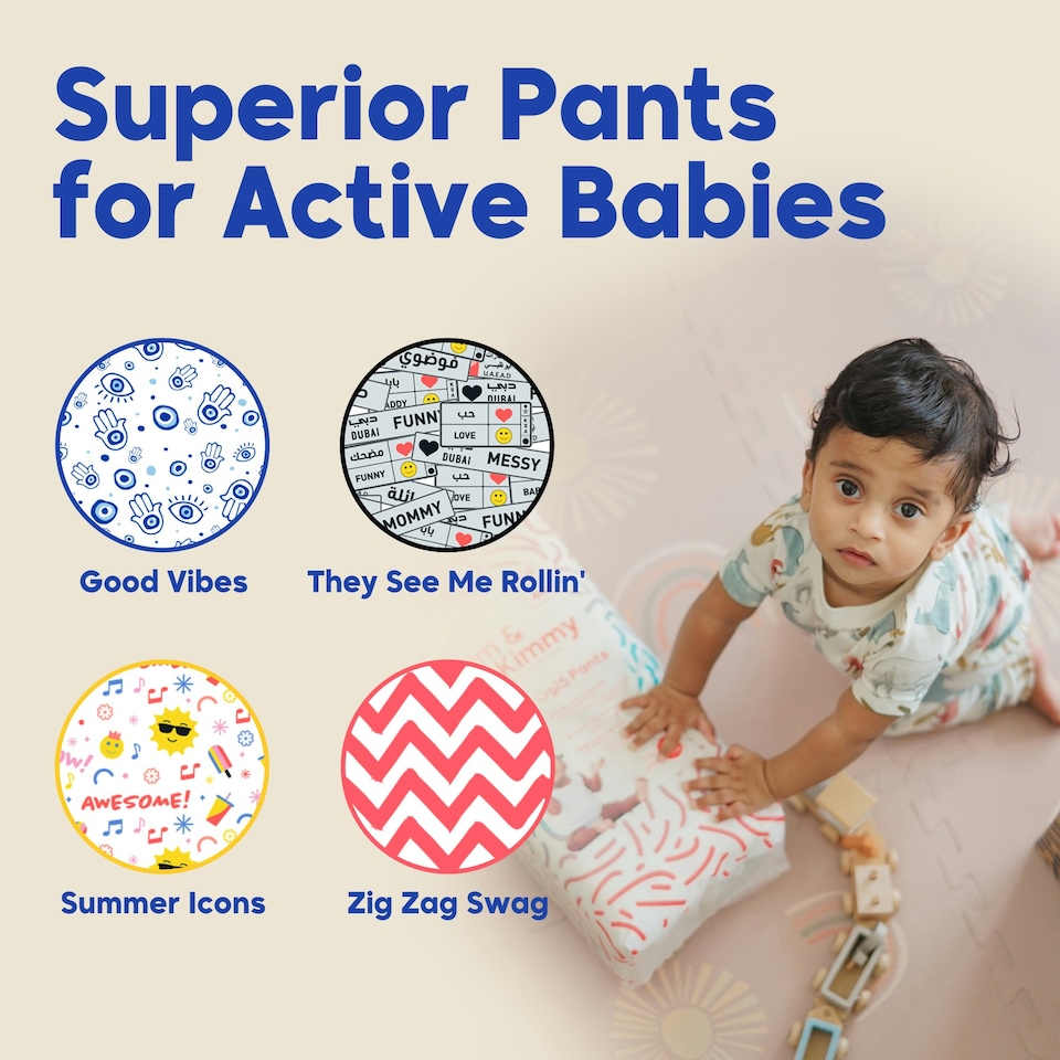 image 1 of Kim & Kimmy Nappy Pants, Size 5, 12-17kg, 42 Pack, Good Vibes