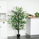 image 2 of Outsunny 145cm Artificial Banyan Plant Faux Decor Tree w/ Pot Indoor