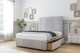 image 4 of Sloomy Harrington Silver Plush Divan Bed Base No Drawers With 54 Inch Floor Standing Headboard & 12 Inch Matching Footboard | Silver | Silver | Small Single | 1