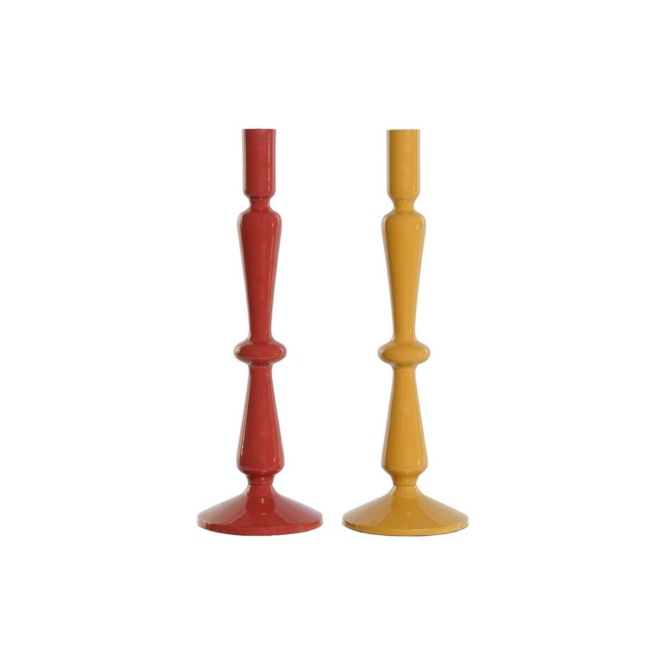 image 1 of Candle Holder Home ESPRIT Mustard Terracotta Aluminium 10 x 10 x 32 cm (2 Units) N/A