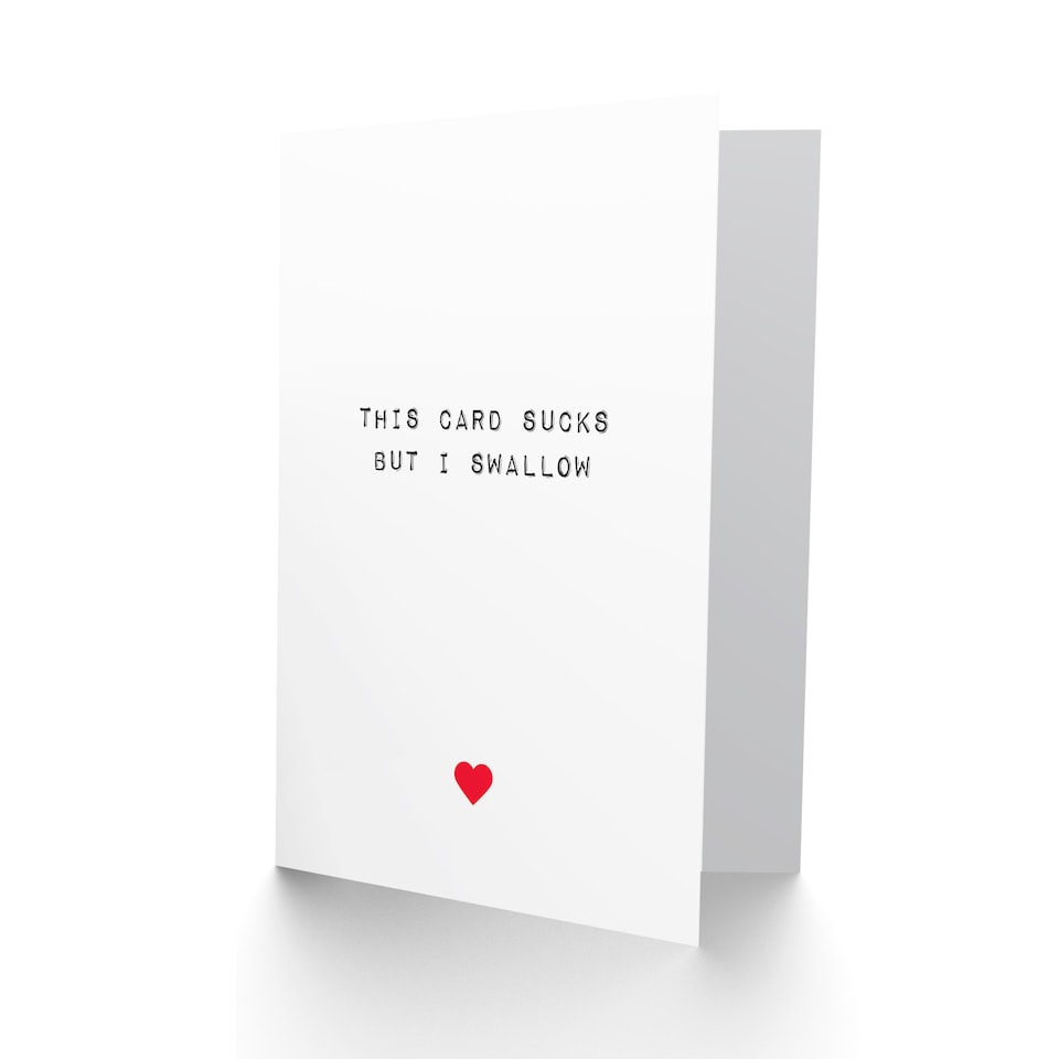 image 1 of Anniversary Card Rude Saucy Sucks Swallow Joke for Partner