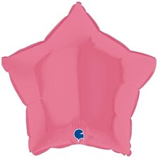 Bubblegum Pink Star Foil Helium Balloon 46cm / 18 in