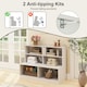image 8 of COSTWAY Entryway Shoe Cabinet 2-in-1 Storage Shoe Bench White
