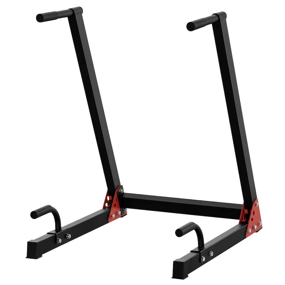image 1 of HOMCOM Upper Body Dip Stand Station Workout Equipment for Pull Ups, Push Ups