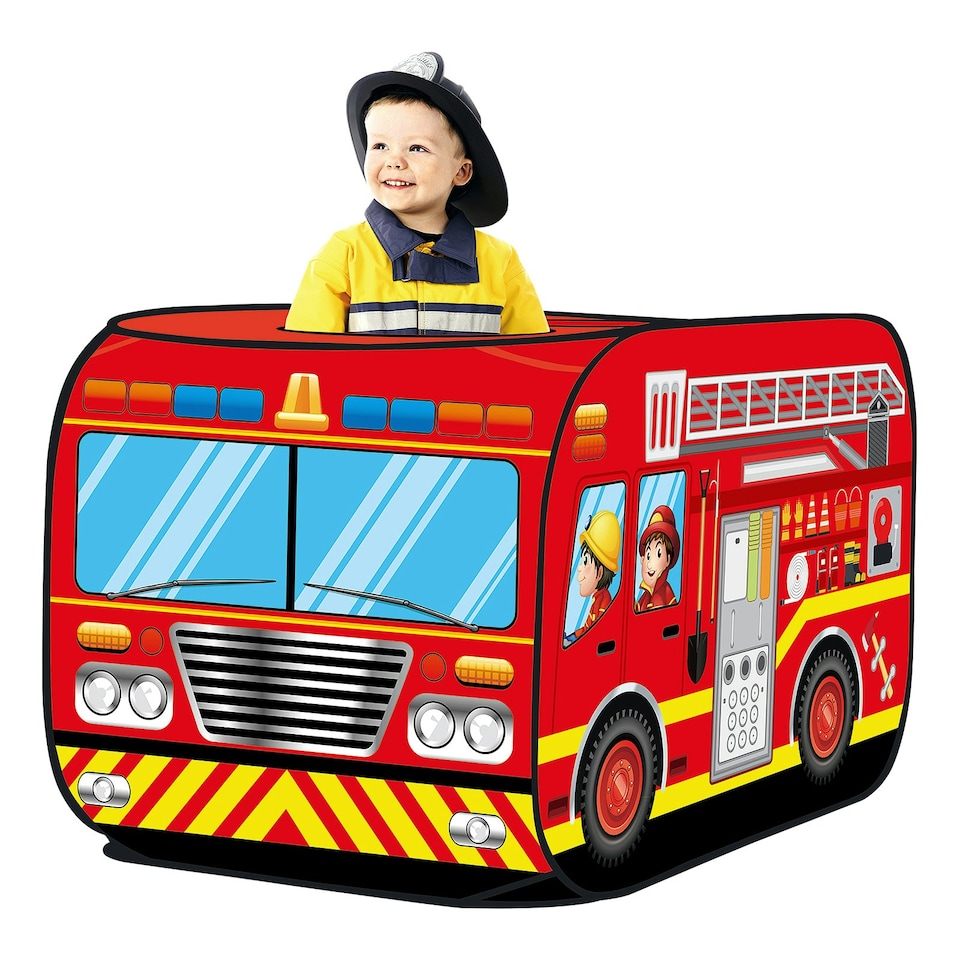 image 1 of Pop-Up Play Tent for Kids – Foldable Indoor/Outdoor Red Tent with Breathable Mesh and Roller Blind Red