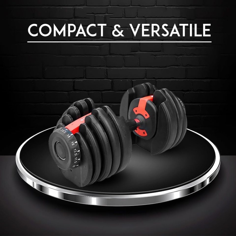 image 1 of Alivio 10-in-1 Adjustable Dumbbell 24kg (Pack of 2 Pc)