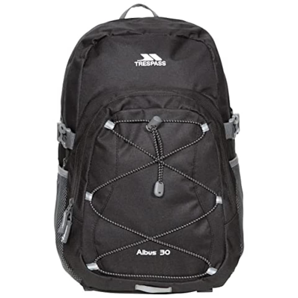 image 1 of Trespass Mens Backpack Albus - Perfect Rucksack For School Hiking Camping Or Work, 30 Litre With Padded Straps, Multi Function With Internal Pockets