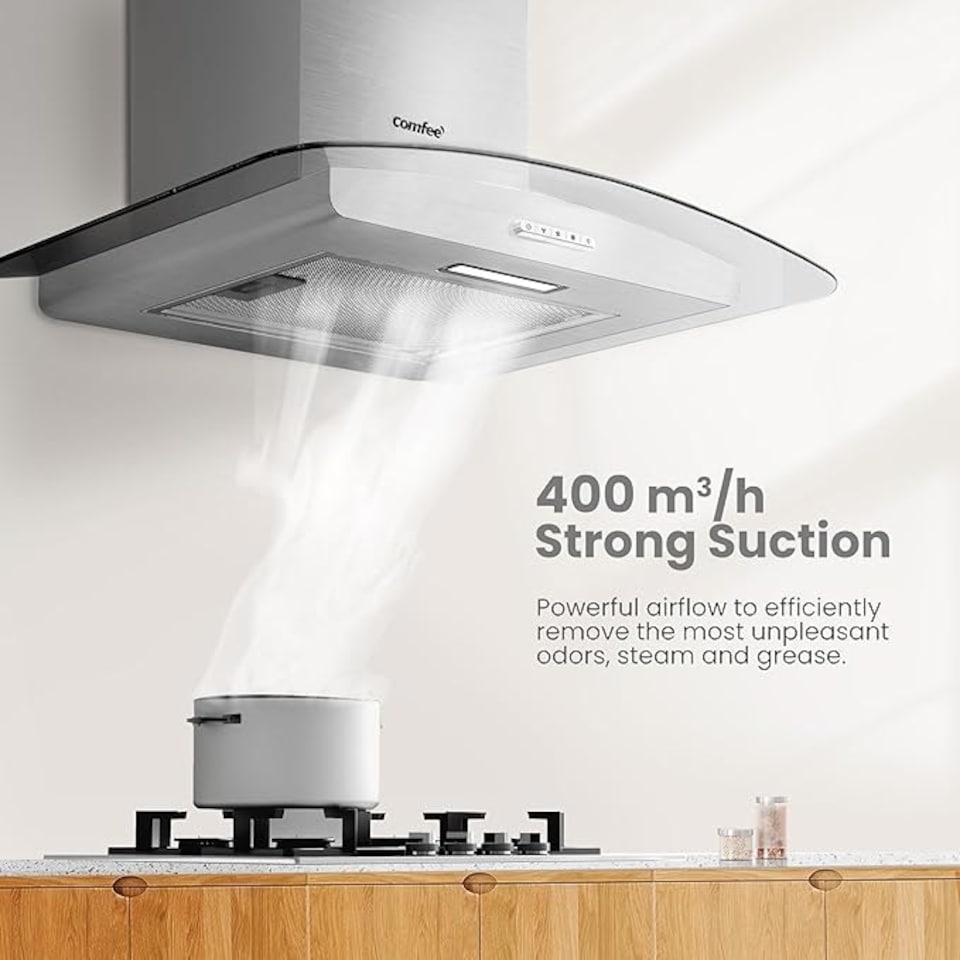 image 1 of Comfee Range Hood Kitchen Extractor with 3-Speed Modes - 60cm