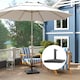 image 2 of Outsunny Parasol Base 15kg Garden Umbrella Stand with Cut-Out Design, Black