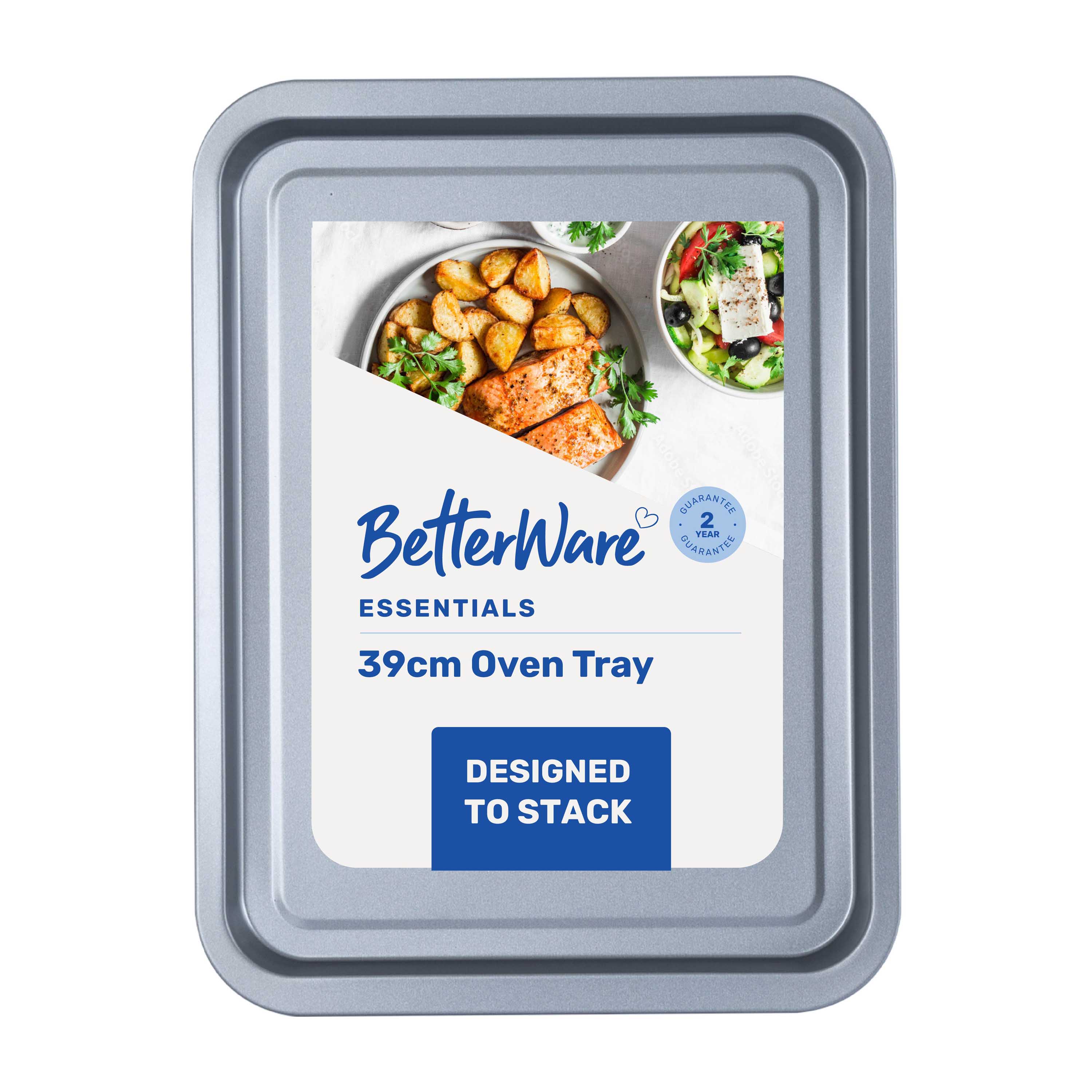 Betterware Essentials 39cm Non-Stick Oven Tray in Silver