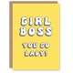image 1 of Bold Simple Girl Boss You Go Lady Woman Her Birthday Card