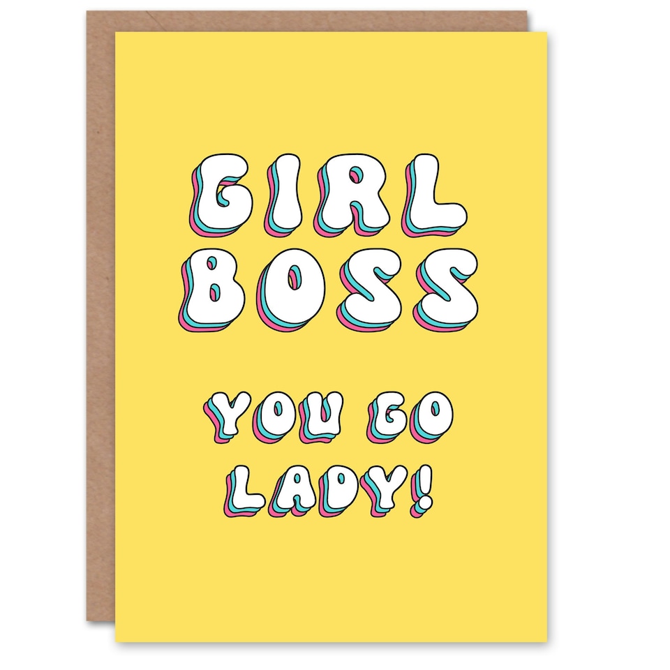 image 1 of Bold Simple Girl Boss You Go Lady Woman Her Birthday Card