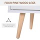 image 5 of HOMCOM Side Cabinet with Storage Drawer for Hallway, Kitchen White White | Natural Wood (Legs and Handles)