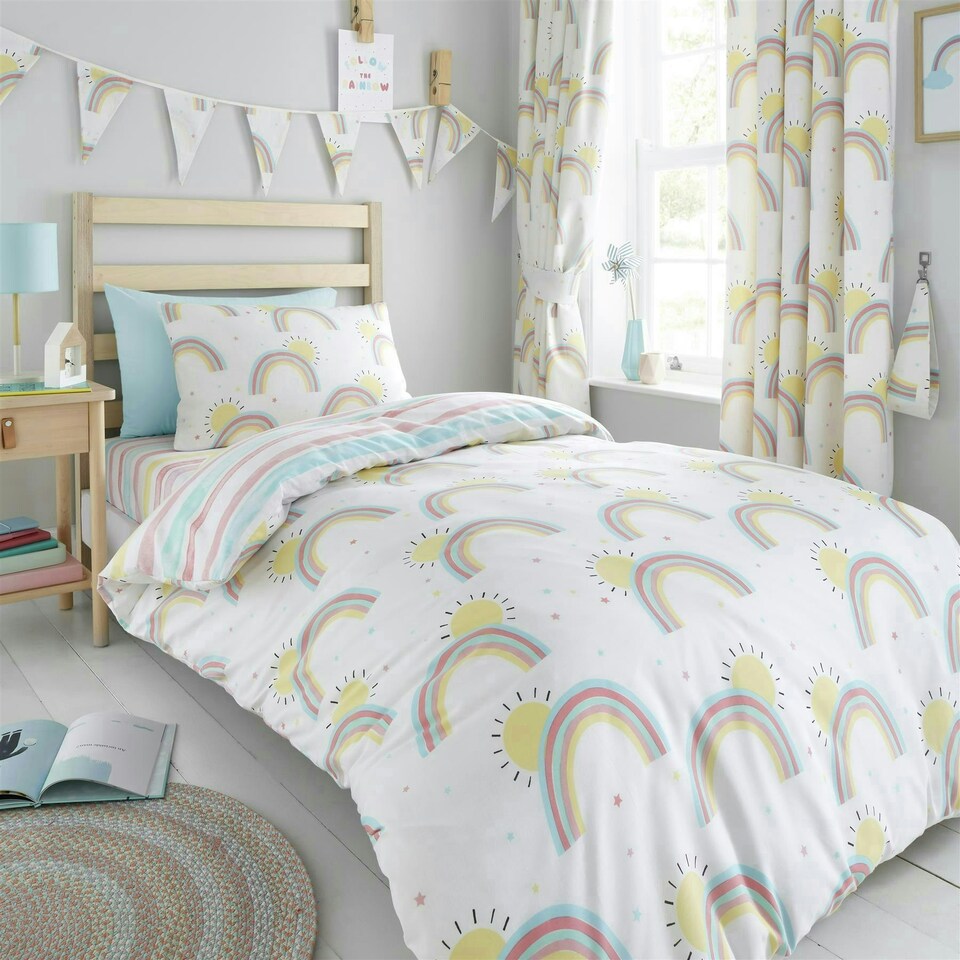 image 1 of Rainbows Duvet Cover Set - Double - Multi | Multi | Double