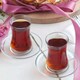 image 6 of 6 Pcs 120ml Glass Tea Cup & Saucer Set Coffee Cuppa Breakfast Gift Set