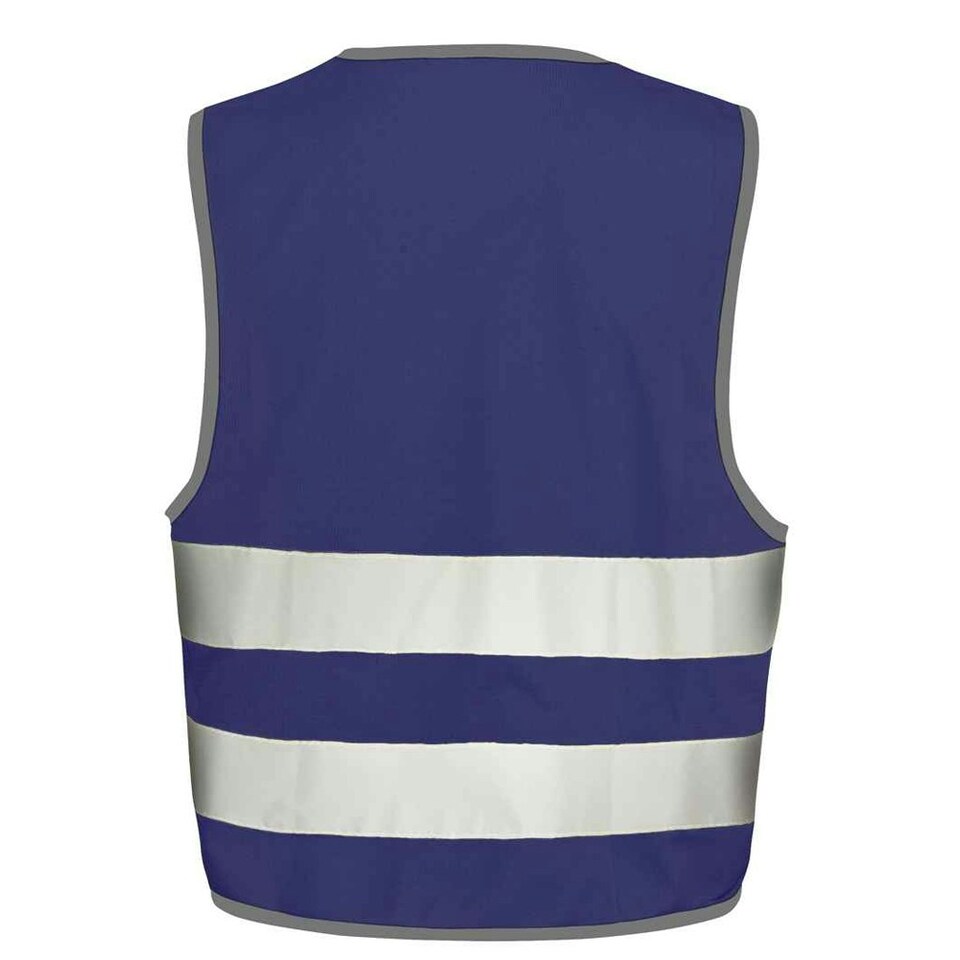 image 1 of SAFE-GUARD by Result Childrens/Kids Core Enhanced Hi-Vis Vest - Navy - 10-12 Years