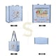 image 3 of Signare Shopper Tote Bag - Alice in Wonderland Tea Party Blue