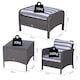image 7 of Outsunny 5 Pieces Outdoor Patio Furniture Set Wicker Conversation Set Deep Grey