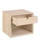 image 3 of Century 1 Drawer Wall Mounted Bedside Table in White Oak