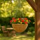 image 4 of Green Blade Rope Hanging Basket - 30cm - Planter Flower Pot Plant Pot Hanger Brown