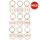 image 1 of Something Different Angel Number Keyring (Pack of 9) - Cream/Gold - One Size