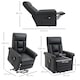 image 7 of HOMCOM Power Lift Chair, PU Leather Electric Recliner with Side Pocket, Black | Black | One Size