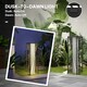 image 4 of Outsunny Rattan Solar Floor Lamp, Auto On/Off LED Garden Lights, Grey 