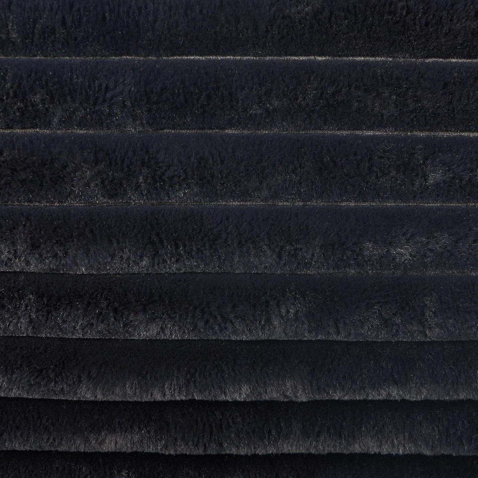 image 1 of OHS Ribbed Faux Fur Bolster Pillow Soft Maternity Support Cushion | Black | One Size