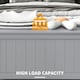 image 6 of HOMCOM Storage Chest with 2 Safety Hinges, Modern Storage Bench, Grey