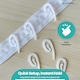 image 5 of White Plastic Curtain Hook Strong Durable Shower Rail Hooks - 50pcs