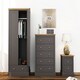 image 3 of Devon 2 Door Wardrobe - Particle Board - L56 x W79.7 x H181.5 cm - Charcoal Black
