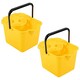 image 2 of 1 x 12 Litre Strong Plastic Yellow Mop Bucket Complete With Pouring Lip Ideal For All Hard Floors