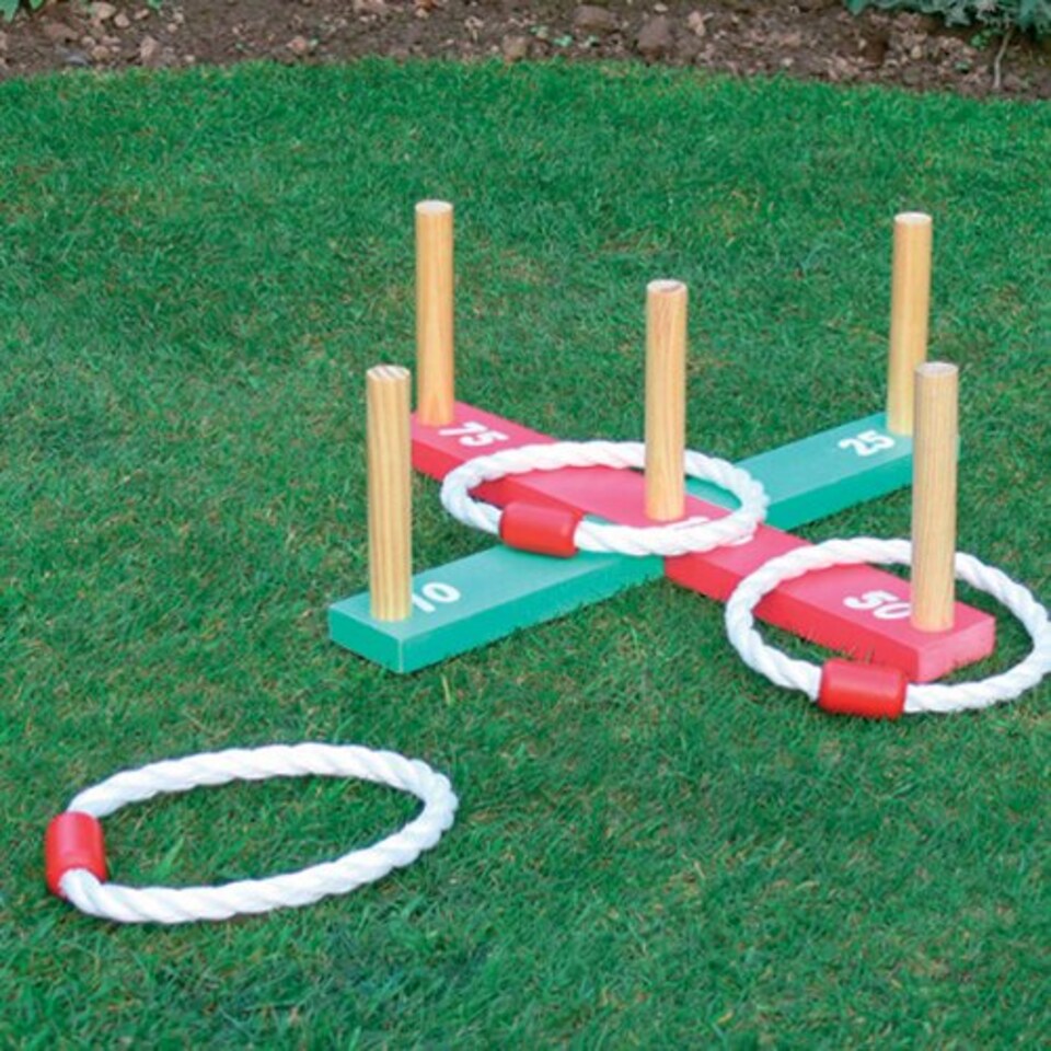image 1 of Garden Quoits Game Outdoors Fun Toy Kids Adult Grass Patio