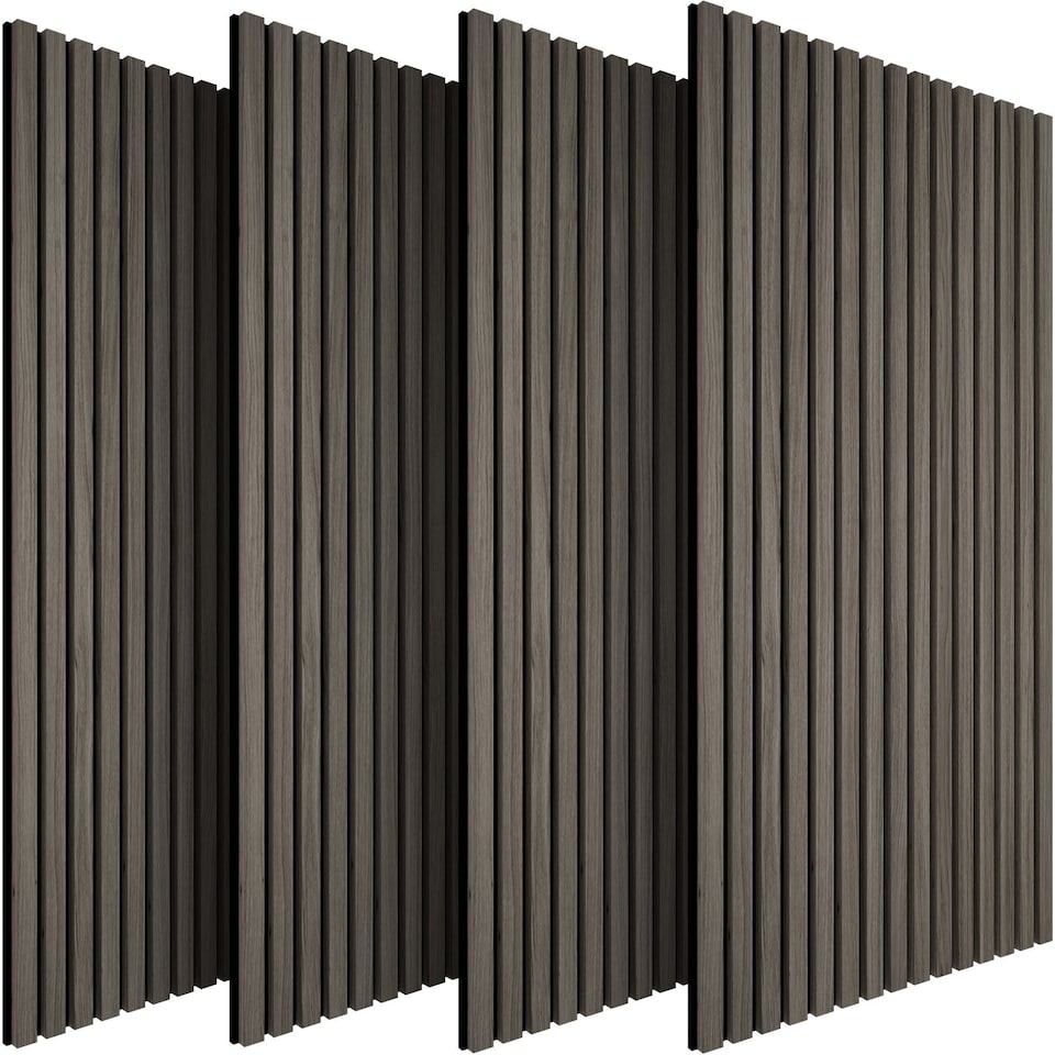 image 1 of Acoustic Wall Panels Sonic Wall II with Real Wood Veneer and Sound-Absorbing Felt | Grey | oak gray | 110 x 50 x 1.8 cm | 4