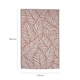 image 4 of Outdoor Plastic Rug Wool-Look Anti-Slip Durable Garden Patio Conservatory Carpet Mat - Rust Leaf | Red | Rust