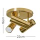 image 3 of ValueLights Modern 3 Way Adjustable Gold Round Plate Ceiling Spotlight Gold