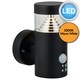 image 2 of Pyramid - Black LED Outdoor Motion Sensor Wall Light Black | Clear